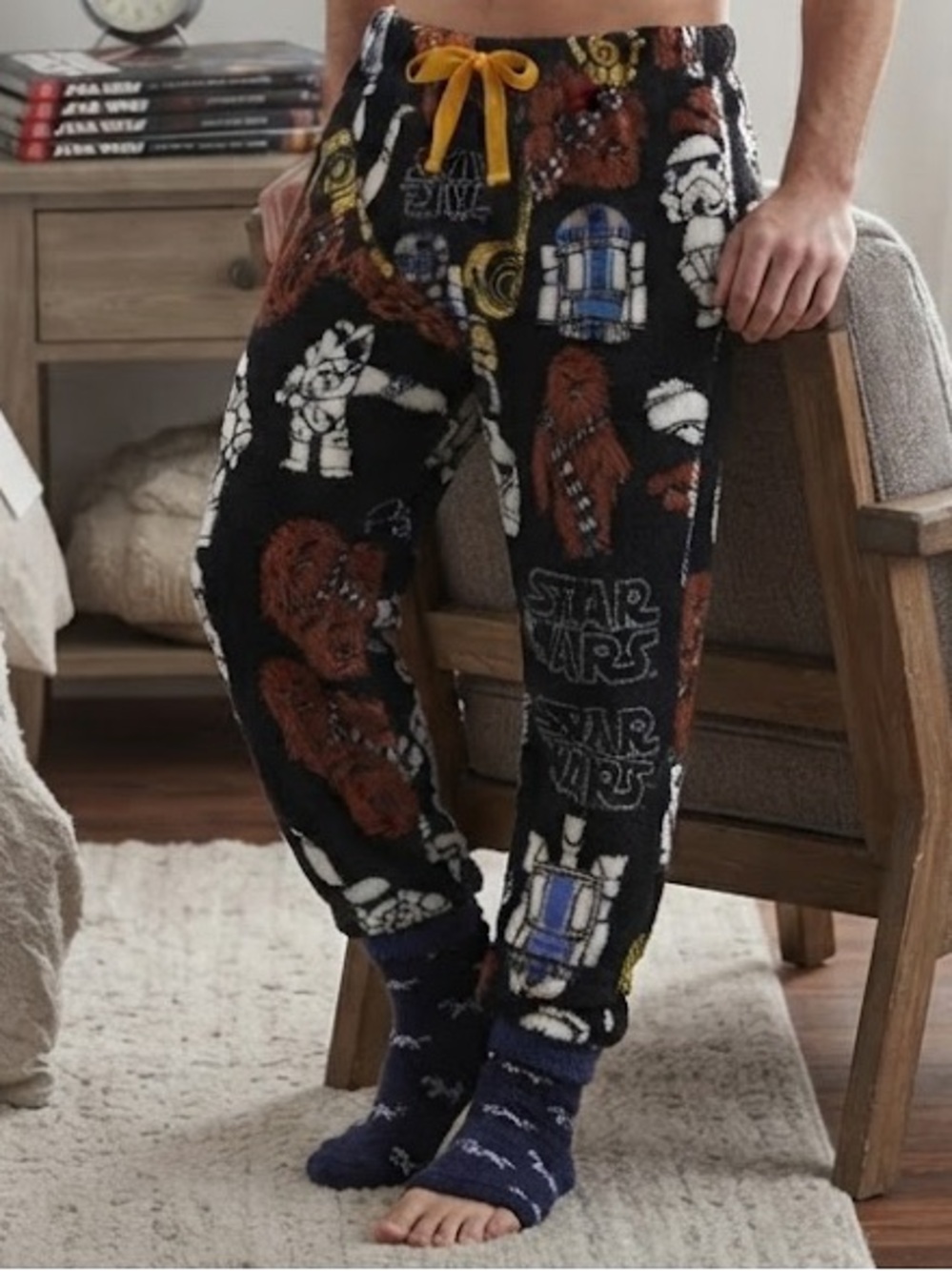 Star Wars Black and White Fleece Pants